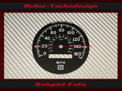 Speedometer Disc for Stewart Warner Ø 7,9 cm Mph...