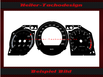 Tachoscheiben für Mercedes W204 C Klasse Benzin 160 Mph zu 260 Kmh