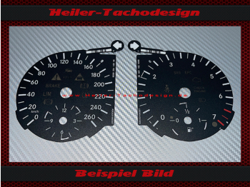 Tachoscheibe Mercedes X164 GL-Klasse Benzin Mph zu Kmh Zifferblatt Tacho 