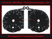 Speedometer dials for Mercedes X164 GL Class Diesel without Distronic 160 Mph to 260 Kmh