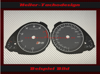 Tachoscheiben für Audi S5 8T 2011 200 Mph zu 320 Kmh