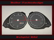 Tachoscheiben Audi S5 8T 2011 MPH zu Kmh