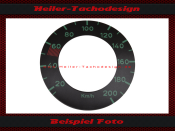 Speedometer Sticker for Porsche 912 120 Mph to 200 Kmh