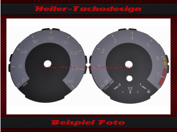 Tachoscheiben für BMW E81 E82 E84 E87 E88 1er M Design 240 Kmh 7500 UPM