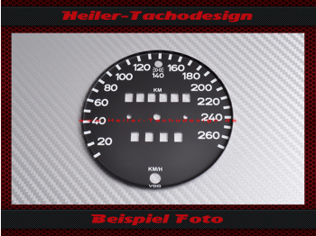 Tachoscheibe für Porsche 911 930 Mph zu Kmh
