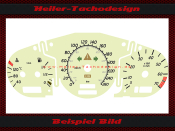 Speedometer Disc for  W170 SLK Modell 2000 Facelift 160 Mph to 260 Kmh