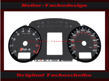 Speedometer Disc for Audi RS4 B7 2007 200 Mph to 330 Kmh