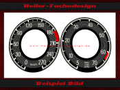 Speedometer + Tachometer Sticker for Mercedes W198 300SL