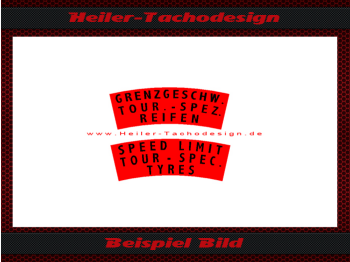 Speed ??Limit Tour - Spec. Tires sticker for Mercedes W198 300SL
