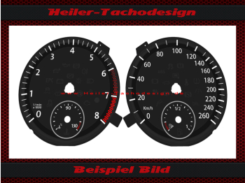 Tachoscheibe für VW Jetta 2.5 SE 2012 Mph zu Kmh