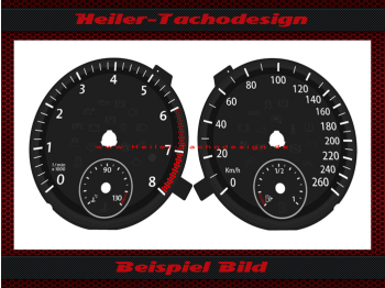 Tachoscheibe für VW Jetta 2.5 SE 2012 Mph zu Kmh