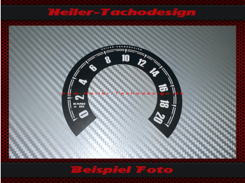 Speedometer Sticker for Harley Davidson Softail Heritage 2007 to 2015 FLSTC Ø100 Mph to Kmh