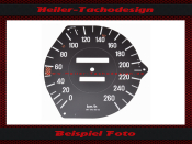 Tachoscheibe für Mercedes W107 R107 280 SL mechanischer Tacho Mph zu Kmh - 1
