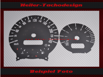 Tachoscheiben für Mini Cooper R50 150 Mph zu 240 Kmh Symbole - 1 ca.Ø15cm