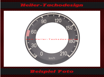 Speedometer Sticker for Mercedes W111 W112 300SE Tail Fin W113 Pagode 210 Kmh