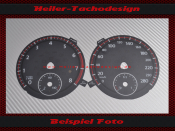 Tachoscheibe VW Golf 6 GTI 2011 bis 2012 Mph zu Kmh