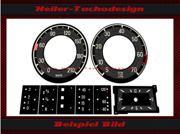 Set Speedometer Sticker for Mercedes W111 W112 300SE Tail Fin W113 Pagode