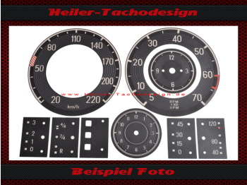 Set Speedometer Sticker for Mercedes W113 230 SL Pagode