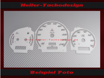 Tachoscheiben für Mercedes W202 240 Kmh Benzin von Motometer