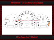 Tachoscheiben für Mercedes W202 240 Kmh Benzin von Motometer