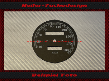 Tachoscheibe für Harley Davidson E Glide Classic FLHTCI 1996 bis 2004 Ø80 Mph zu Kmh