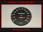 Tachoscheibe für Mercedes W107 R107 380 SL elektronischer Tacho Mph zu Kmh - 2