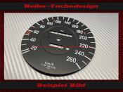 Tachoscheibe für Mercedes W107 R107 380 SL elektronischer Tacho Mph zu Kmh - 2
