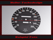 Tachoscheibe für Mercedes W107 R107 380 SL elektronischer Tacho Mph zu Kmh - 2