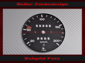 Speedometer Disc for Porsche 914 200 Kmh Loch below