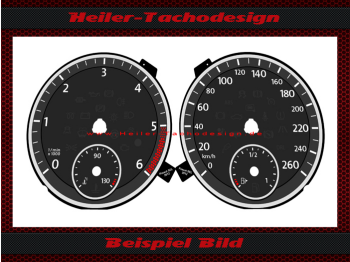Speedometer Disc for VW Passat SEL Diesel (extra lang) 2012 Mph to Kmh