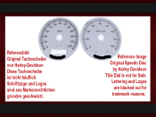 Speedometer Disc and Tachometer for Harley Davidson FLHX Street Glide 2007 to 20013 Ø80 Mph to Kmh