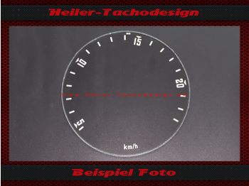 Speedometer glass for tractor meter Deutz 0 to 23 km/h