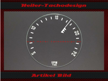 Tacho Glas Traktormeter für Porsche Diesel Export 2400 UPM - 2 111 mm x 3,0 mm