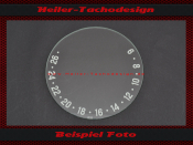Speedometer Glass Tractormeter Güldner G40 27 kmh 111 mm...