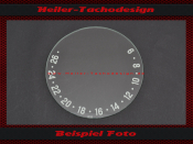 Speedometer Glass Traktormeter Güldner G40 6 to 27 kmh