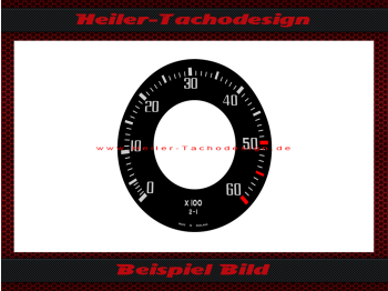 Tachometer Disc Triumph TR3 TR4 Scale - 1
