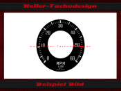 Tachometer Disc Triumph TR3 TR4 Scale - 2