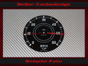 Tachometer Disc Triumph TR3 TR4 Scale - 2