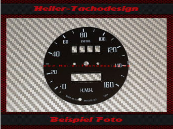 Speedometer Disc for MG Midget Smiths Ø75 mm 100 Mph to 160 Kmh