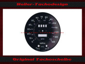 Gauge face Triumph TR5 TR6 Mph to Kmh Skala-2