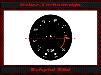 Tachometer Triumph TR5 TR6 Scale - 1