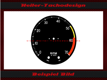 Tachometer Triumph TR5 TR6 Scale - 2