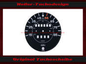Speedometer dial for Porsche 911 SC Targa 1981 US 85 Mph to 140 Kmh
