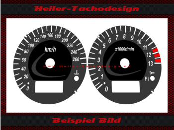 Tachoscheibe für Kawasaki 750S 2004 2005 Mph zu Kmh