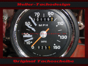 Tacho Aufkleber Triumph Bonneville T140V Bj.1973 Mph zu Kmh