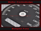 Speedometer Disc for Harley Davidson Softail Breakout FXFB 2013 Ø80 Mph to Kmh