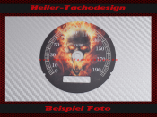 Speedometer Disc for Harley Davidson Softail Rocker FXCWC to 2008 Ø80 Mph to Kmh