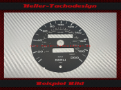 Speedometer Disc for Porsche 911 964 993 Turbo Carrera S with Trip Meter 200 Mph to 320 Kmh