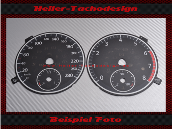 Tachoscheibe für VW Scirocco 3 Benzin Mph zu Kmh