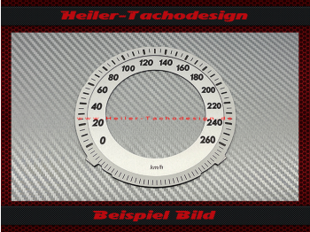 Tachoscheibe für Mercedes C Klasse W204 GLK X204 Facelift Silber